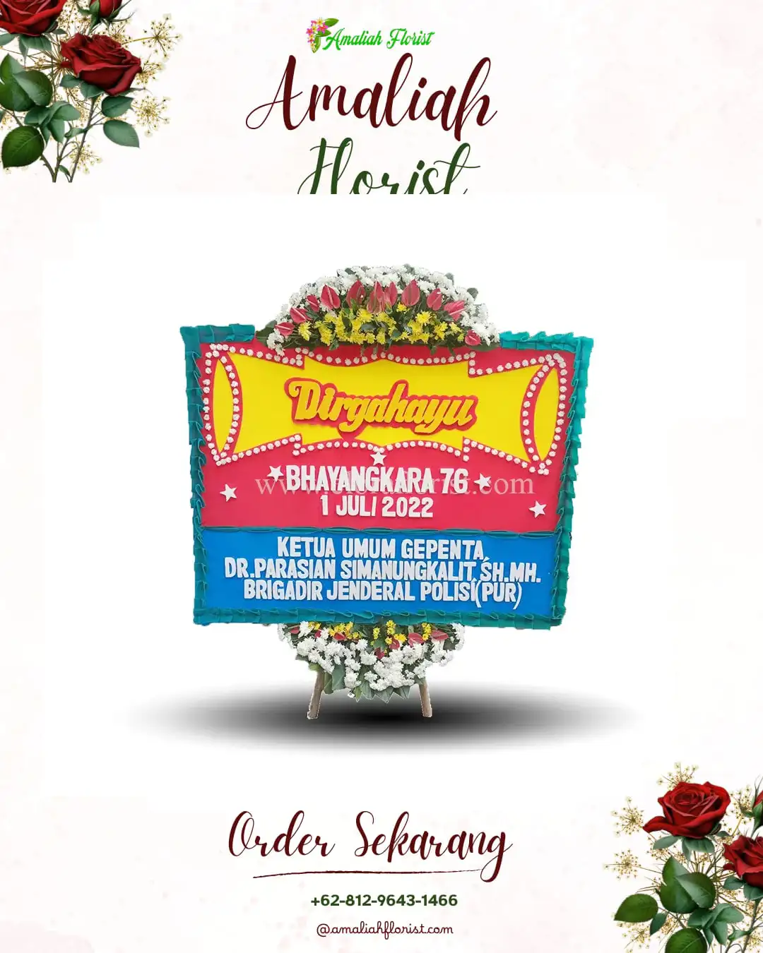 Papan Bunga HUT Ulang Tahun Jemirahan